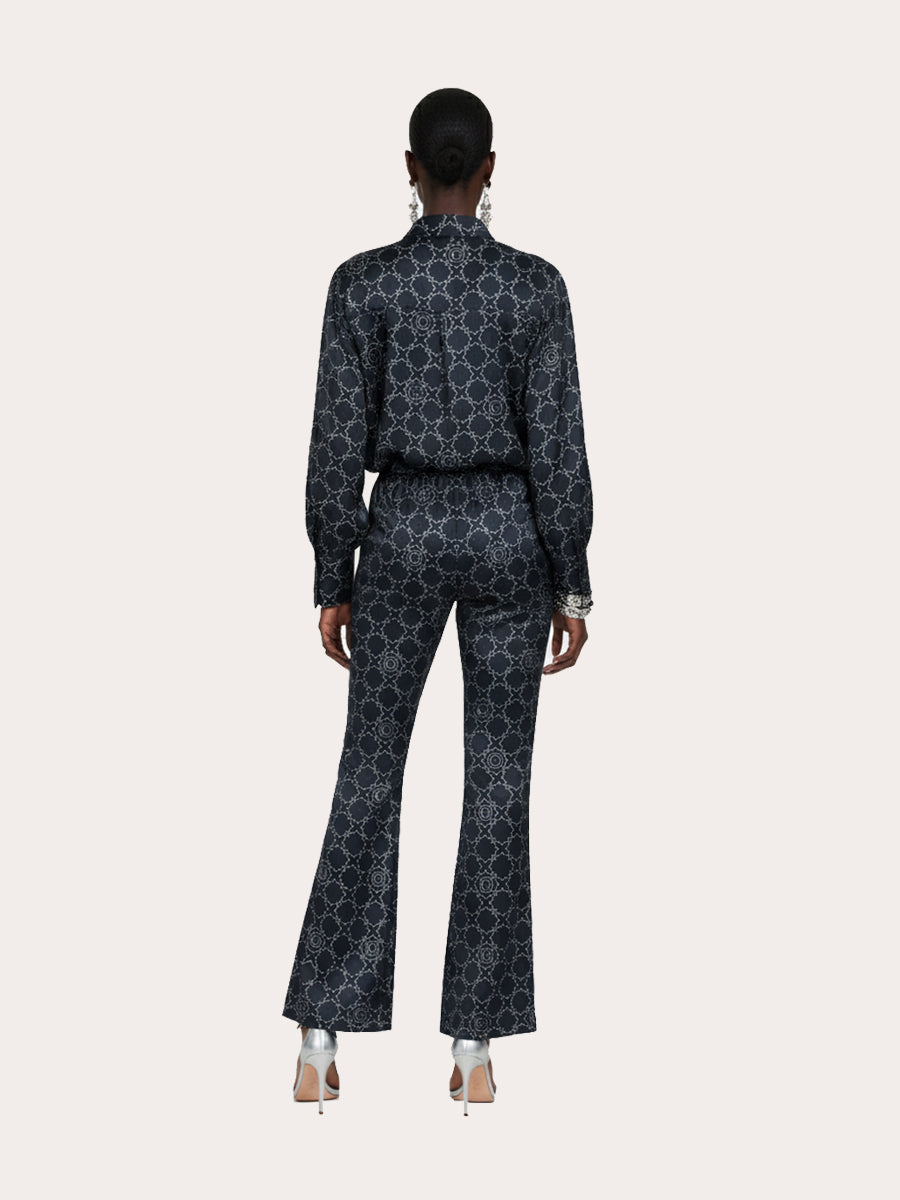 Galticverse Monogram Ethereal Silk Satin Coord set