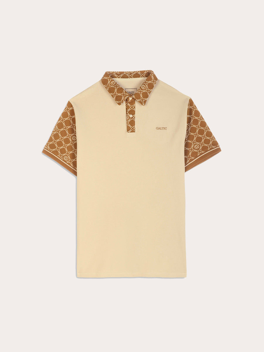 Galticverse Imperium Jacquard Sleeve Piqué Polo