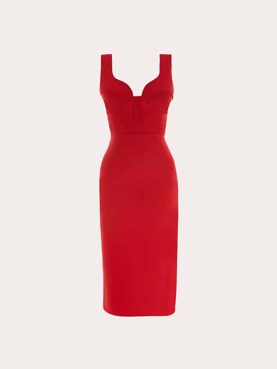 The Rouge Résonance Midi Dress