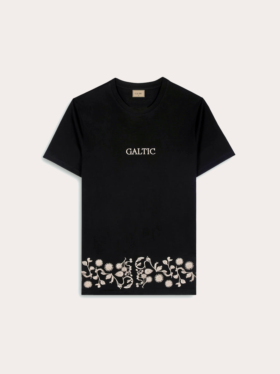 Galtic Floravine Embroidered Pima Tshirt