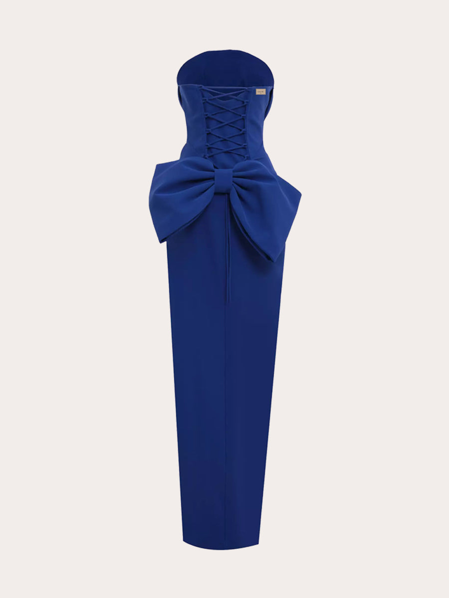 Elysian Symphony Back Bow Maxi Dress