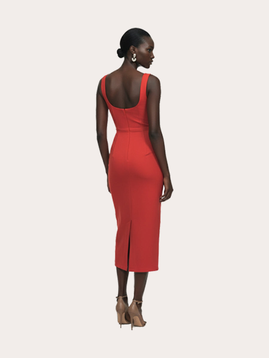 The Rouge Résonance Midi Dress