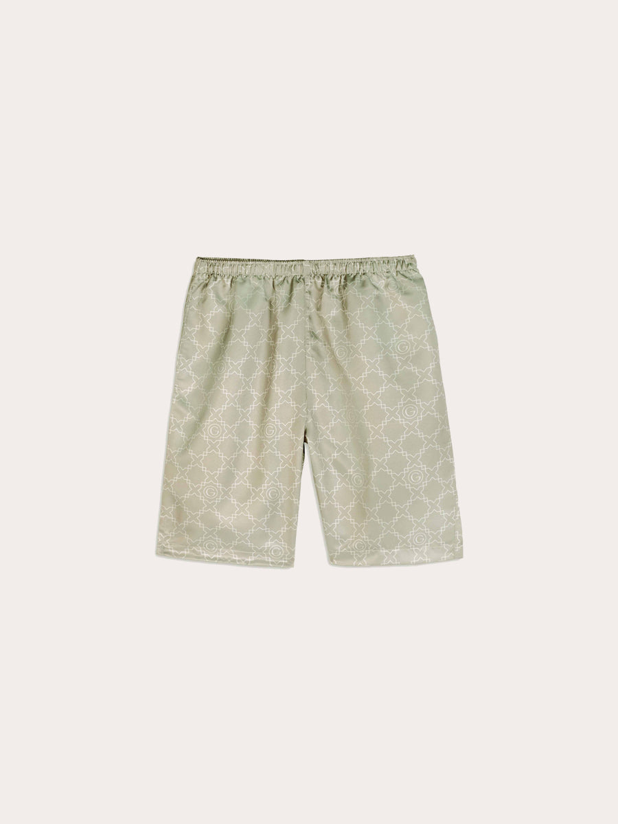 Galticverse Monogram Silk Satin Coord Set