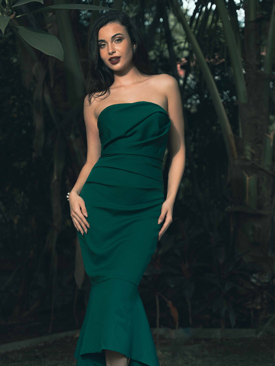 Mer Du Soir Fishtail Midi Dress