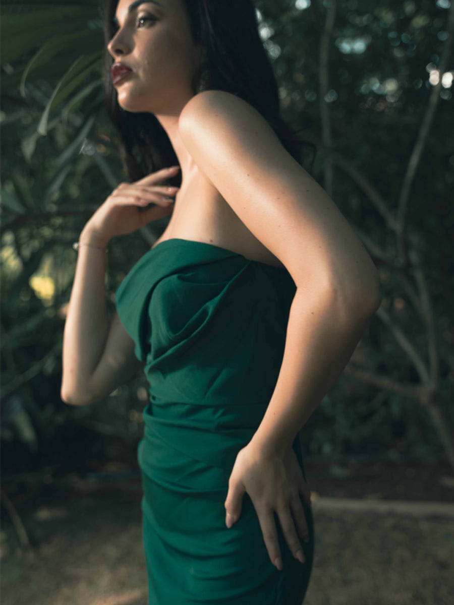 Mer Du Soir Fishtail Midi Dress