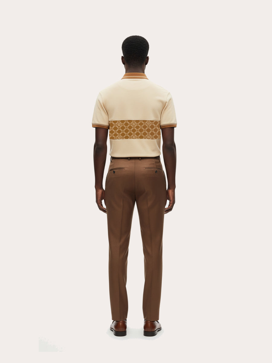 Galticverse Crest Jacquard Piquet Polo