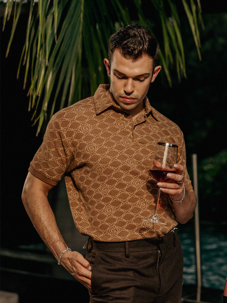 Galticverse Premiere Jacquard Piquet Polo