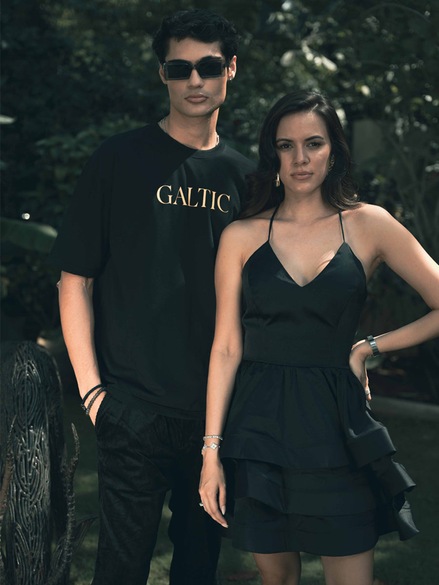 Nocturne Whisper Layered Mini Dress