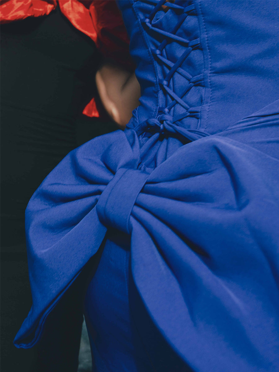 Elysian Symphony Back Bow Maxi Dress