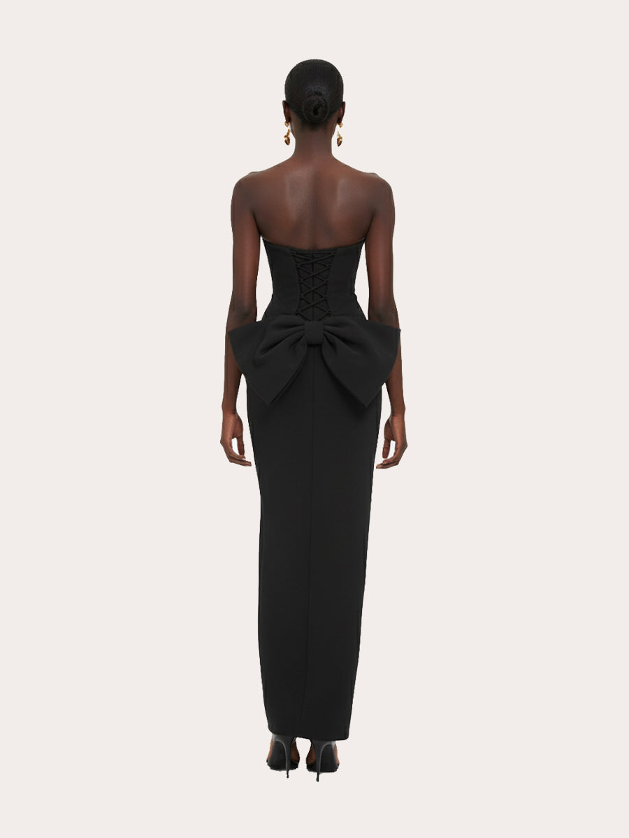 Elysian Symphony Back Bow Maxi Dress
