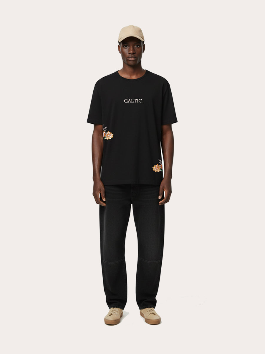 Galtic Enchanted Flora Embroidered Pima Tshirt