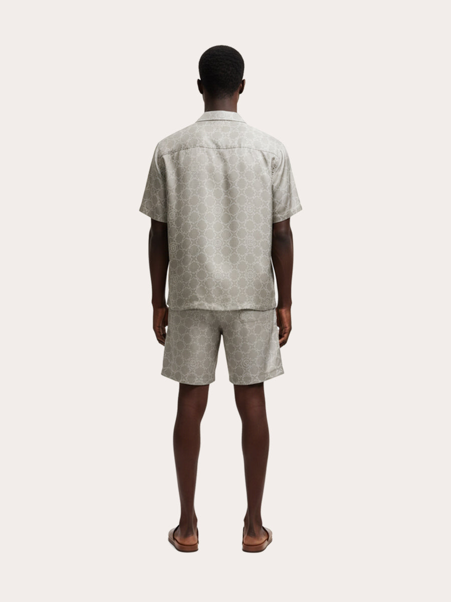 Galticverse Monogram Silk Satin Coord Set