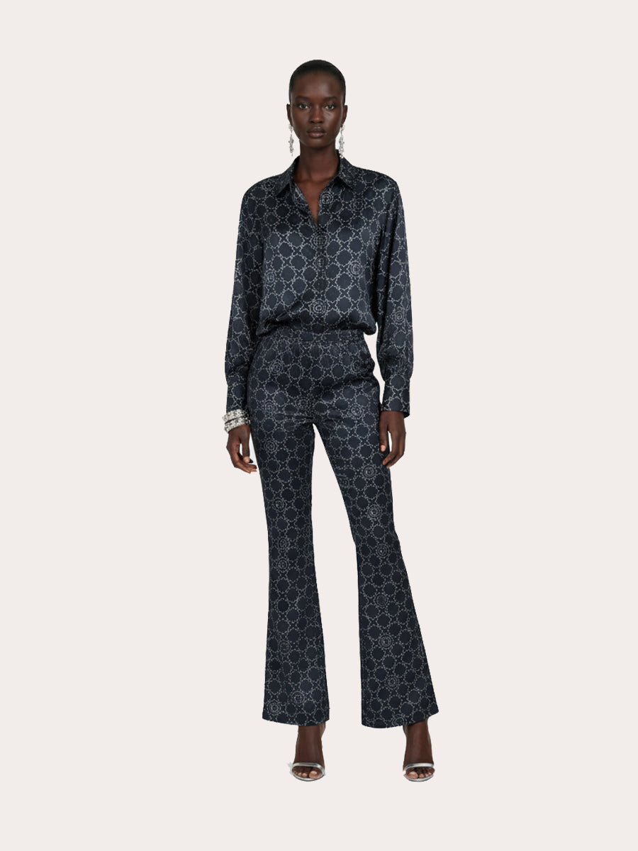 Galticverse Monogram Ethereal Silk Satin Coord set