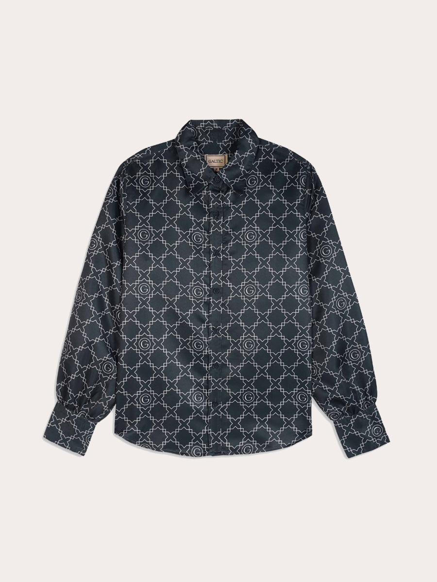 Galticverse Monogram Ethereal Silk Satin Coord set