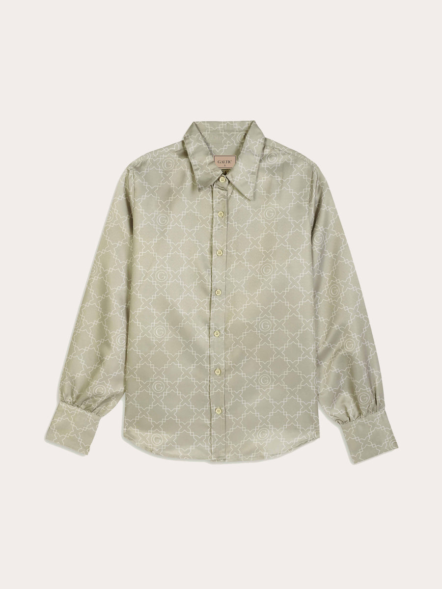 Galticverse Monogram Ethereal Silk Satin Coord set