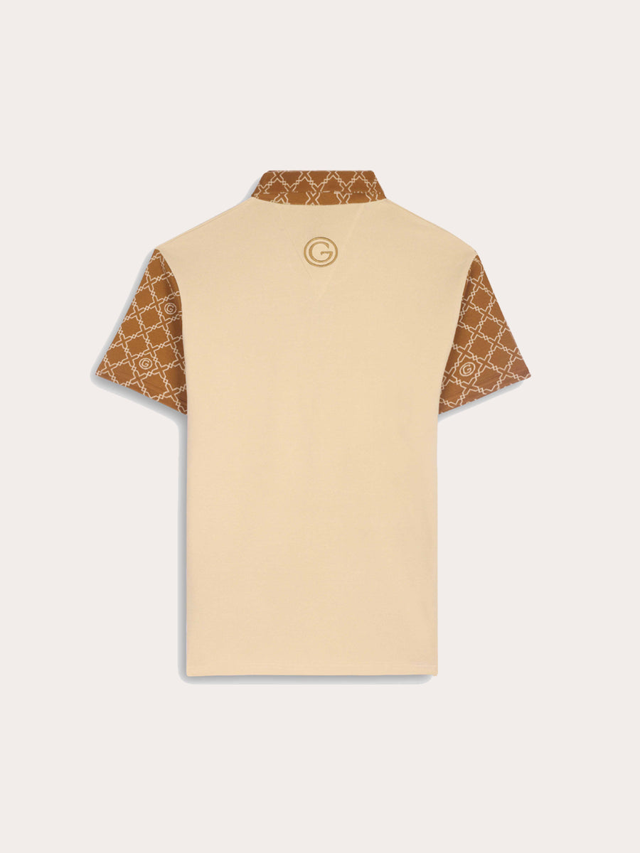 Galticverse Imperium Jacquard Sleeve Piqué Polo