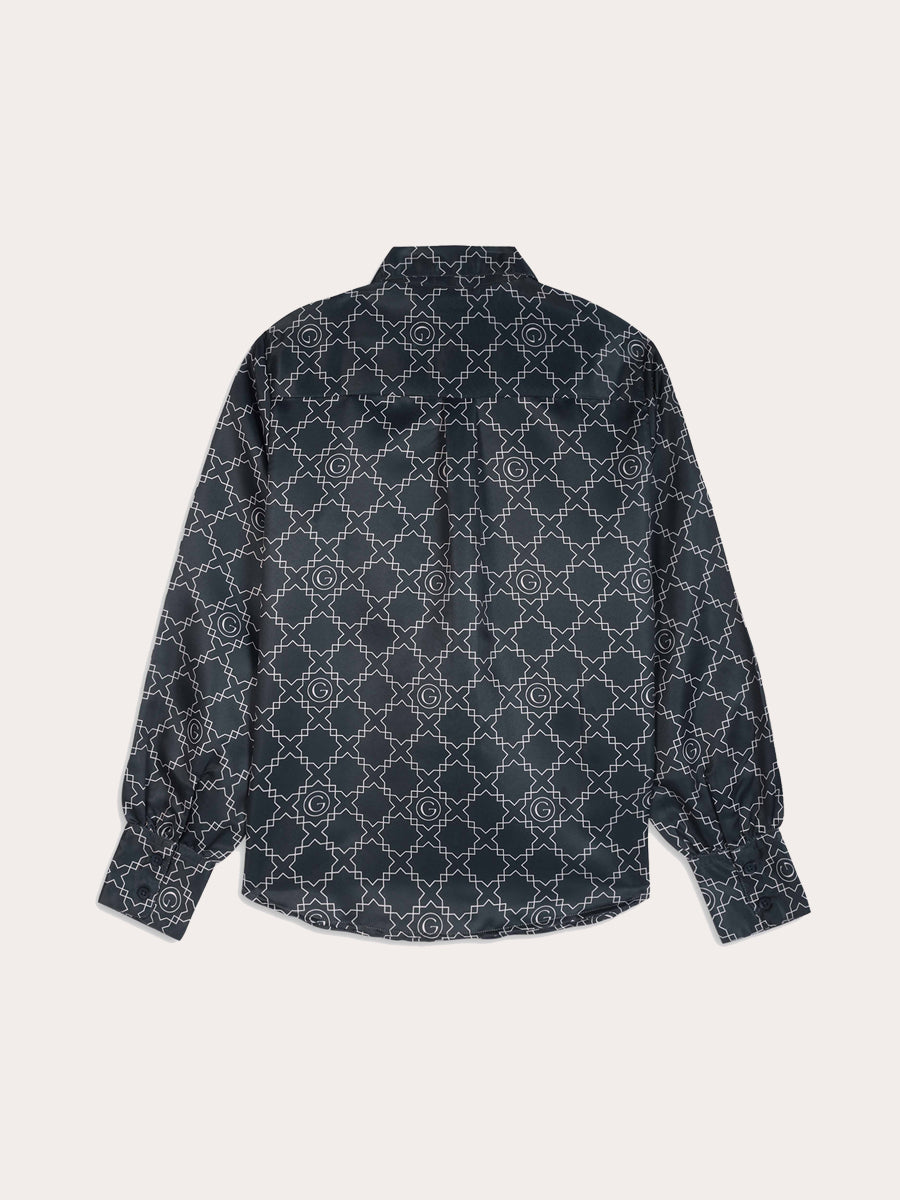 Galticverse Monogram Ethereal Silk Satin Coord set