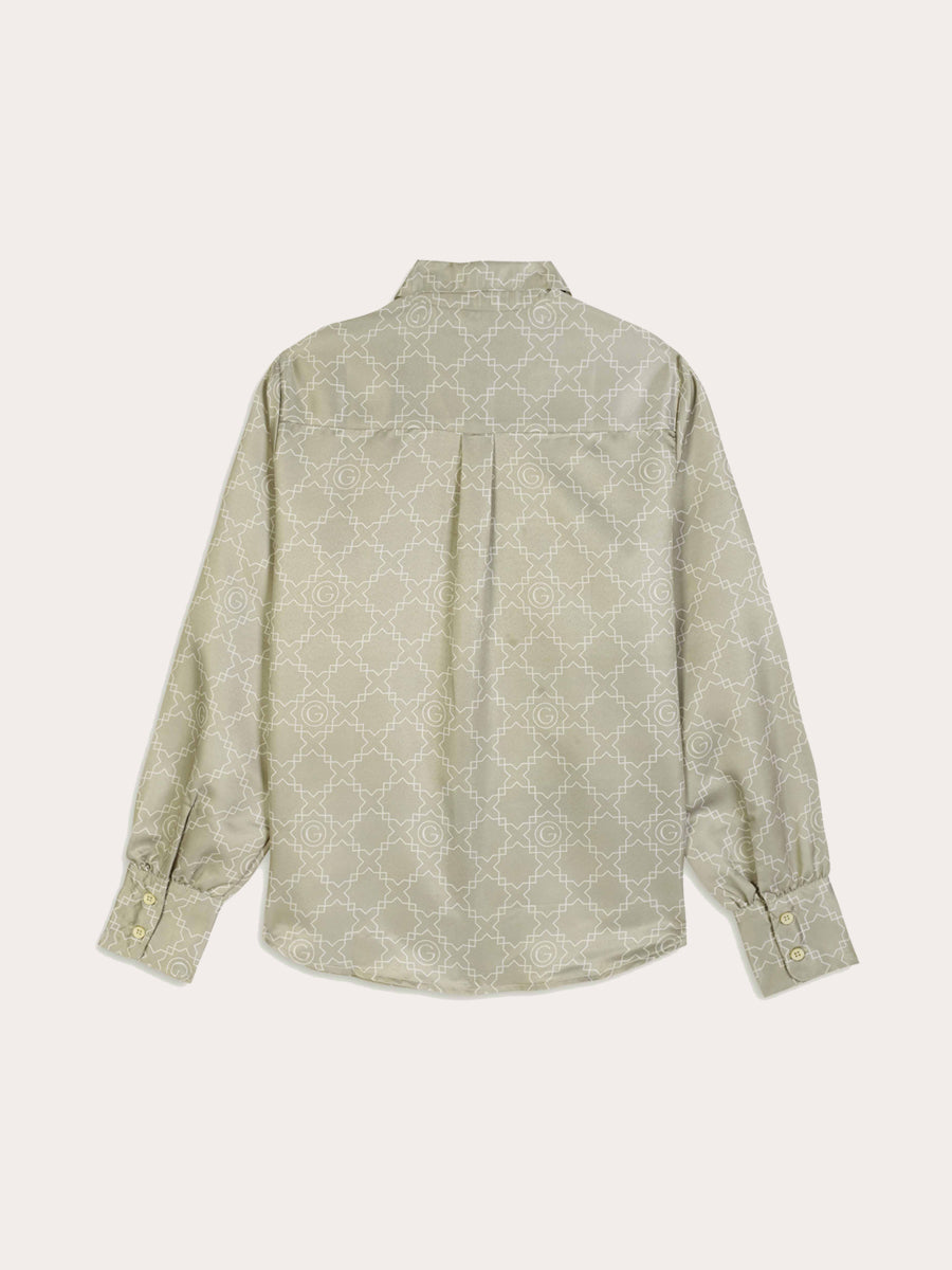 Galticverse Monogram Ethereal Silk Satin Coord set