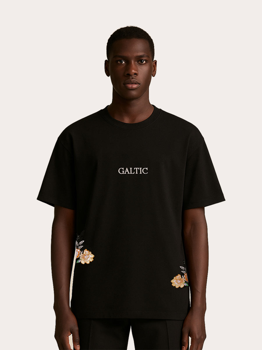 Galtic Enchanted Flora Embroidered Pima Tshirt