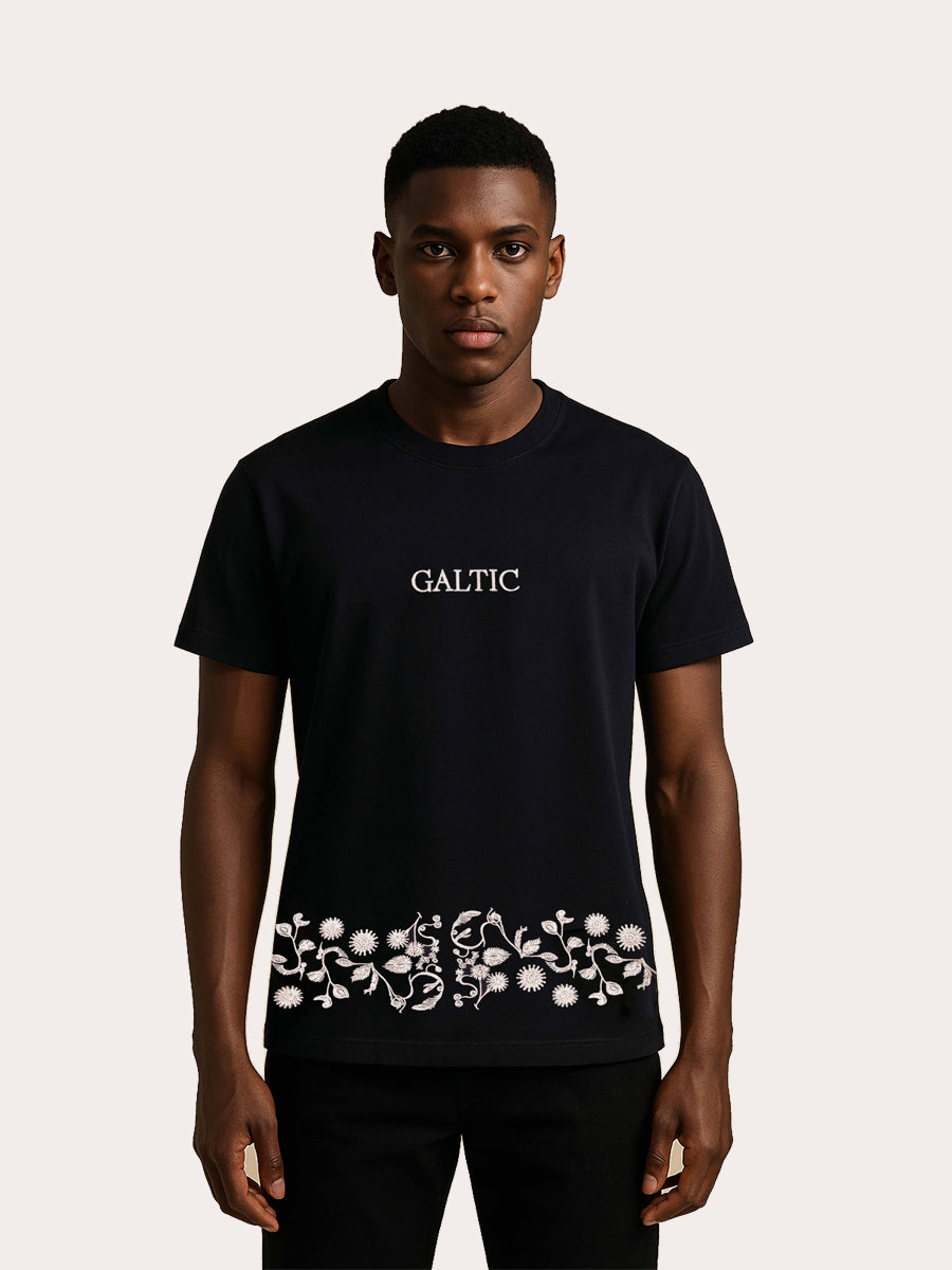Galtic Floravine Embroidered Pima Tshirt