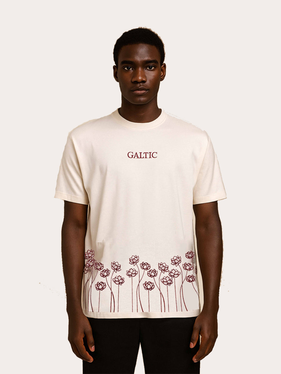 Galtic's Bramha Bloom Embroidered Tshirt