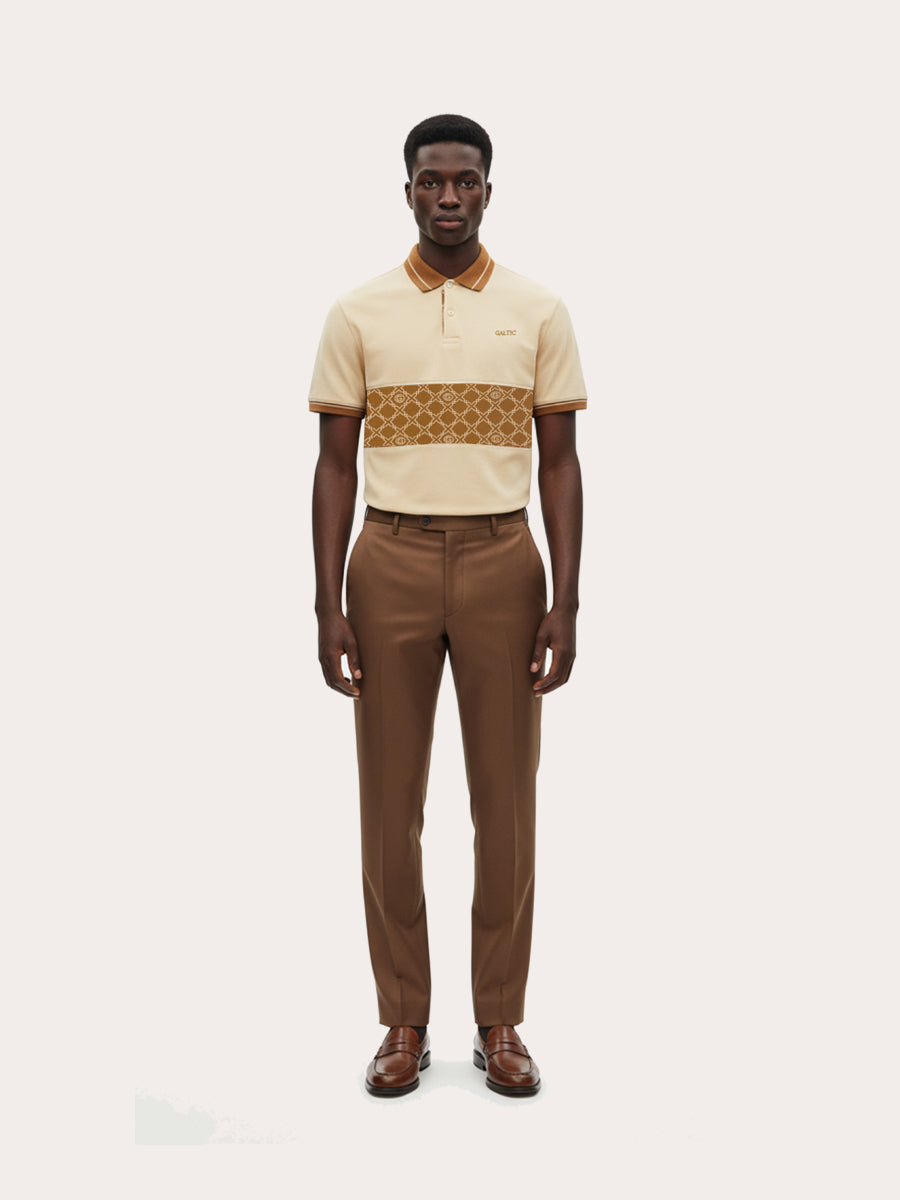 Galticverse Crest Jacquard Piquet Polo