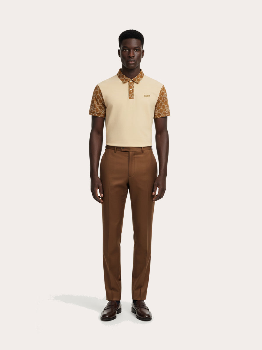 Galticverse Imperium Jacquard Sleeve Piqué Polo