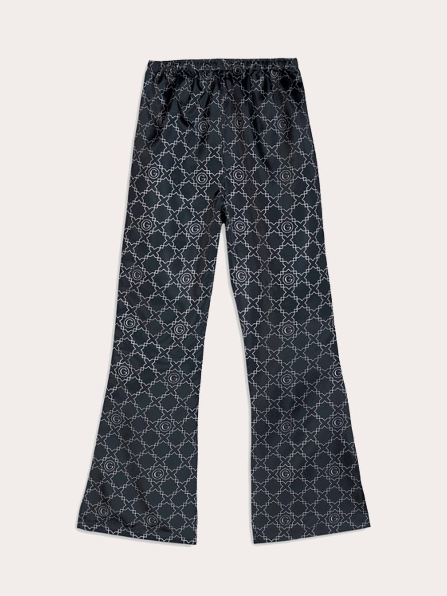 Galticverse Monogram Ethereal Silk Satin Coord set