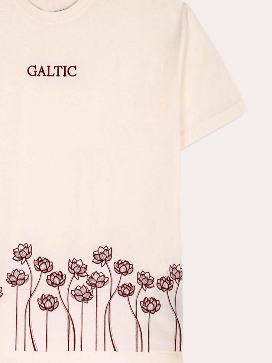 Galtic's Bramha Bloom Embroidered Tshirt