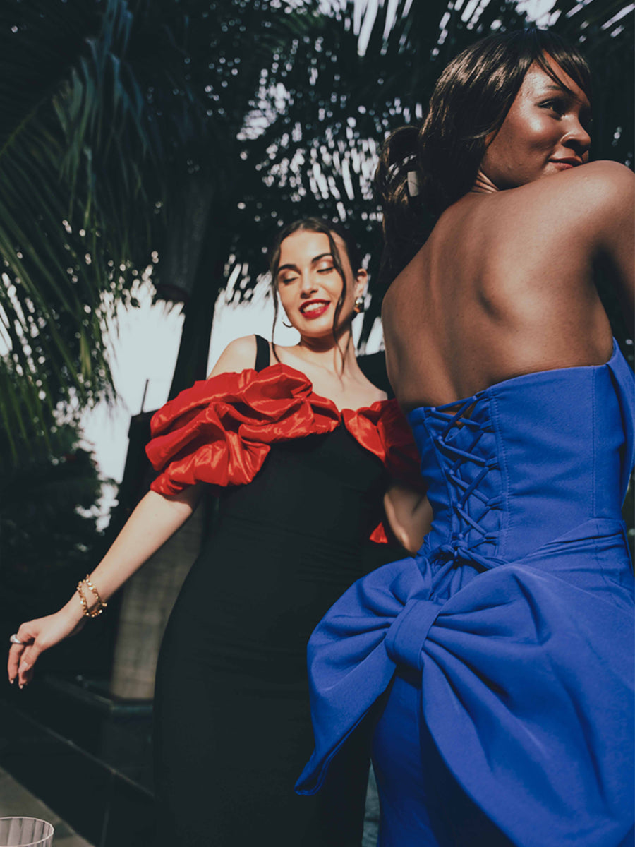 Elysian Symphony Back Bow Maxi Dress