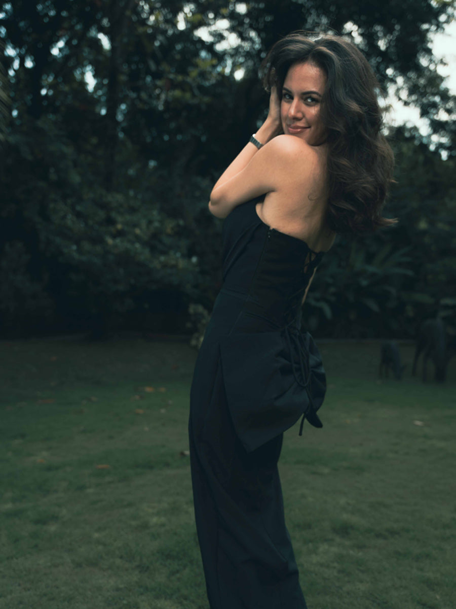 Elysian Symphony Back Bow Maxi Dress