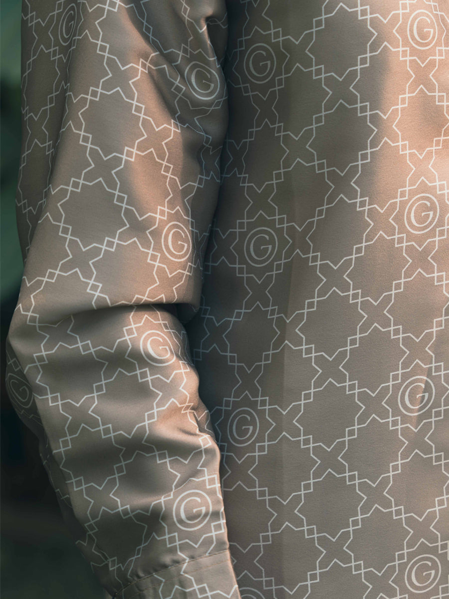 Galticverse Monogram Ethereal Silk Satin Coord set