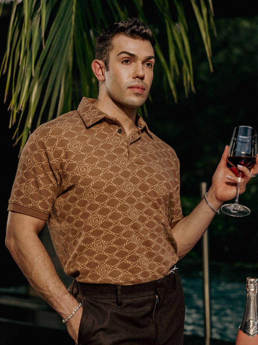 Galticverse Premiere Jacquard Piquet Polo