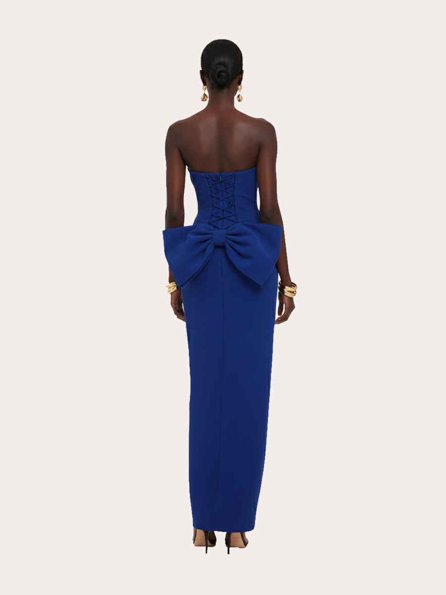 Elysian Symphony Back Bow Maxi Dress